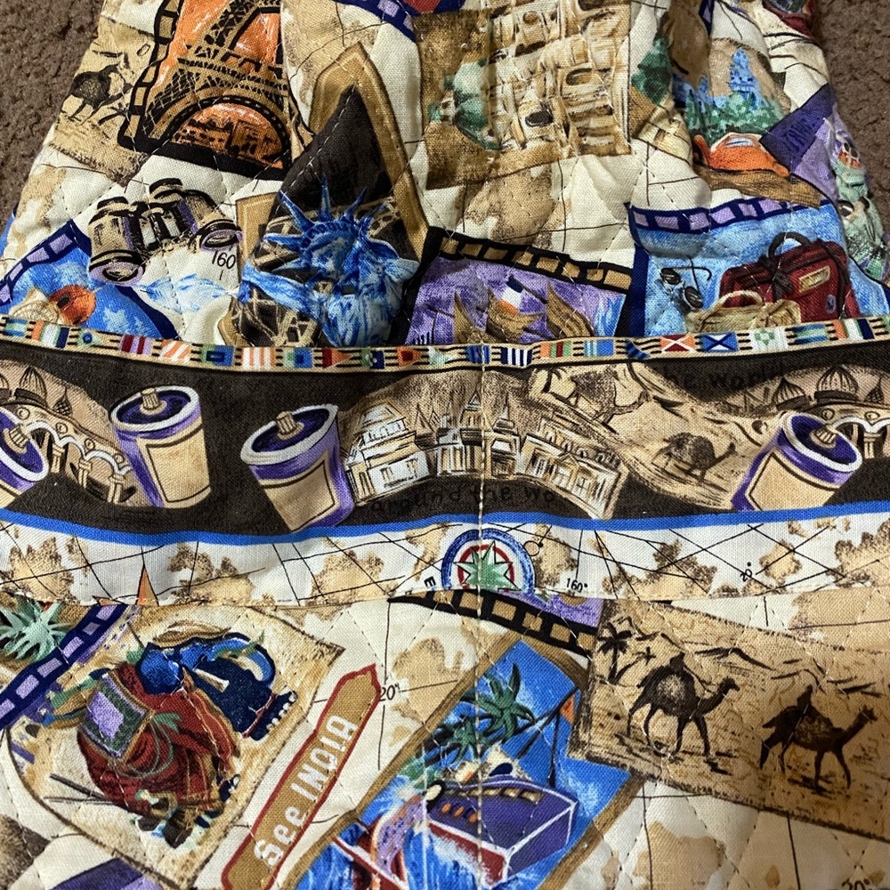 Colorful Fabric Drawstring Backpack - image 2